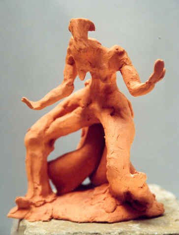 Danse, Figurine N° 17, terre cuite, copyright D. Aliquot (ADAGP)