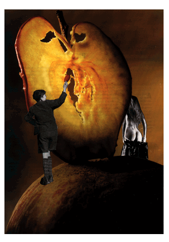 Ma Pomme, Collage, copyright D. Aliquot (ADAGP)