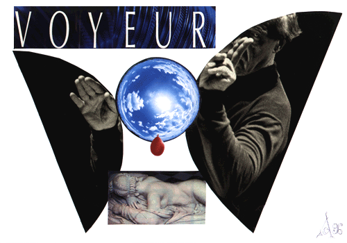 Voyeur, Collage, copyright D. Aliquot (ADAGP)